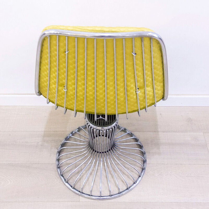 Vintage Metal Wire Swivel Chair, 1960s