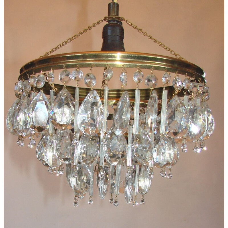 Vintage crystal chandelier 1960