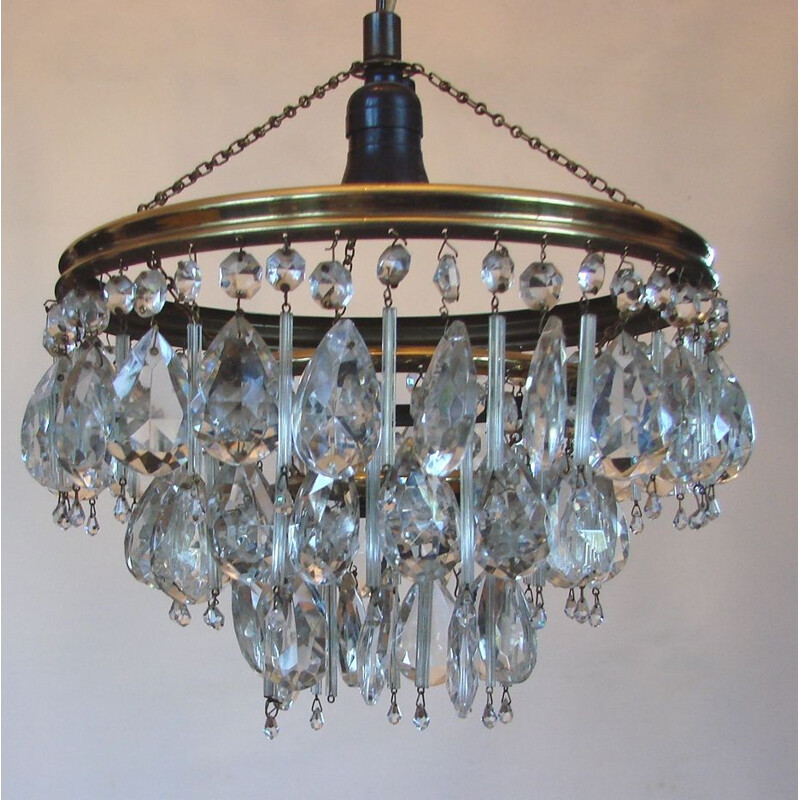 Vintage crystal chandelier 1960