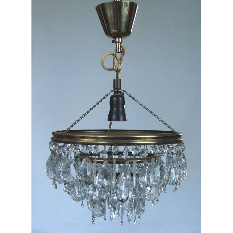 Vintage crystal chandelier 1960