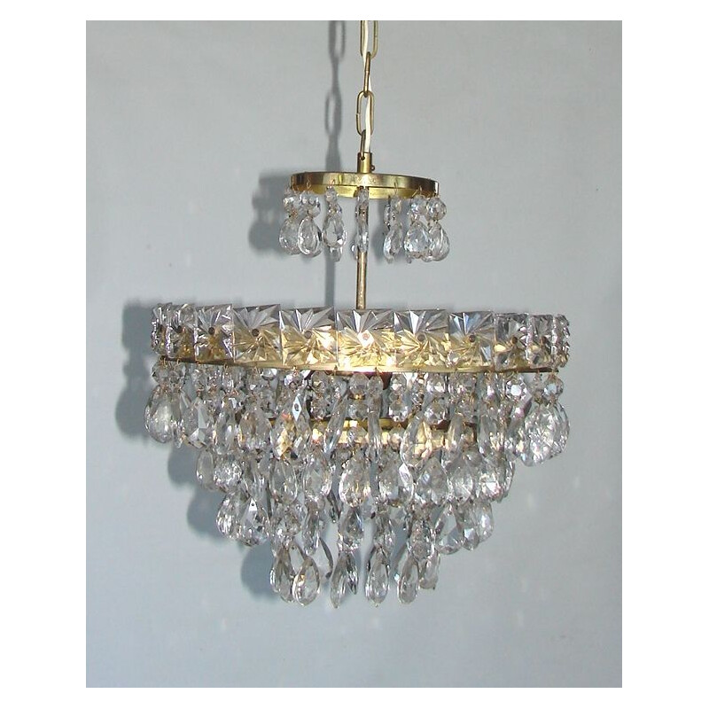 Vintage crystal chandelier 1960