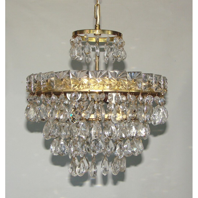 Vintage crystal chandelier 1960