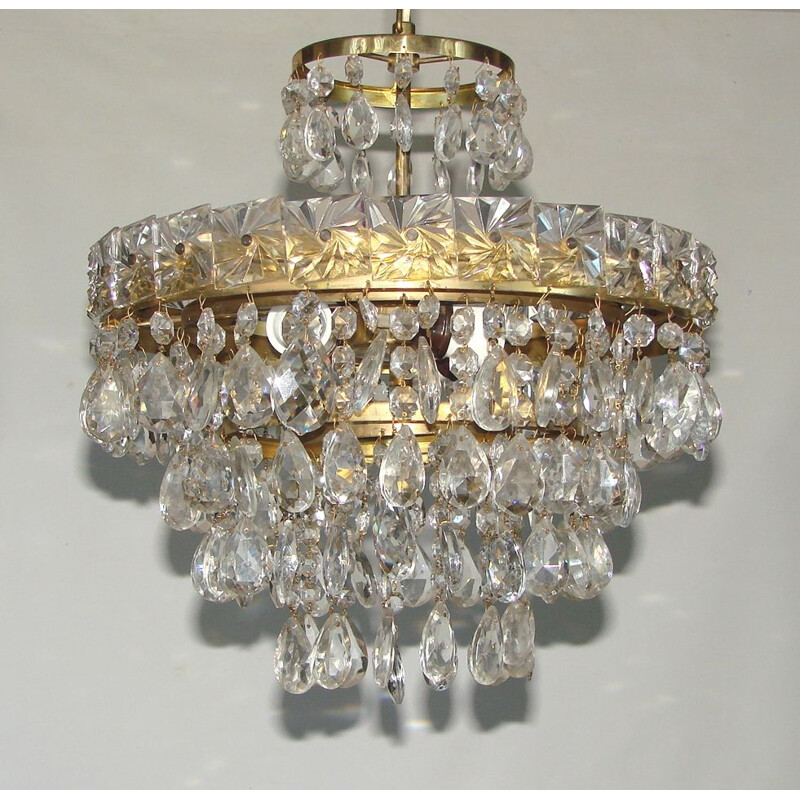 Vintage crystal chandelier 1960