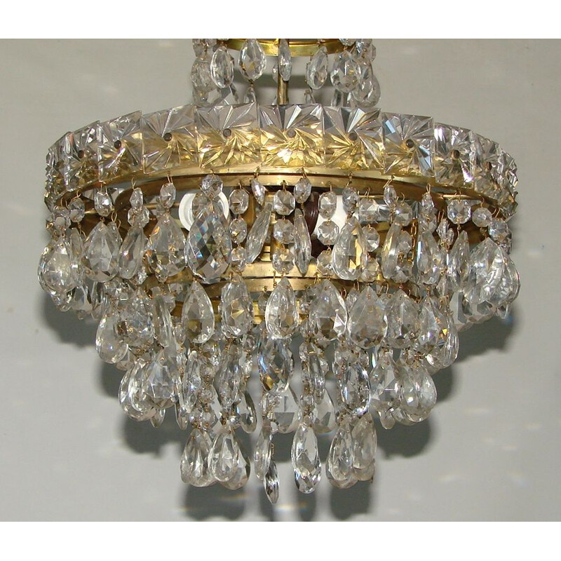 Vintage crystal chandelier 1960