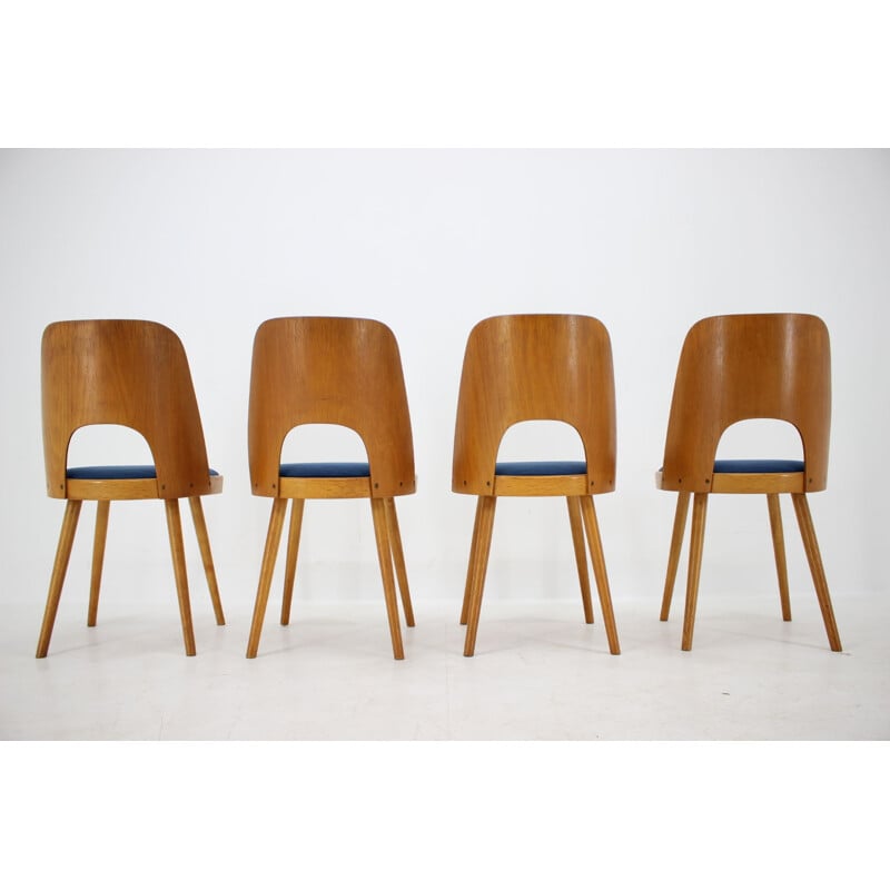 Ensemble de 4 chaises vintage par Oswald Haerdtl 1960