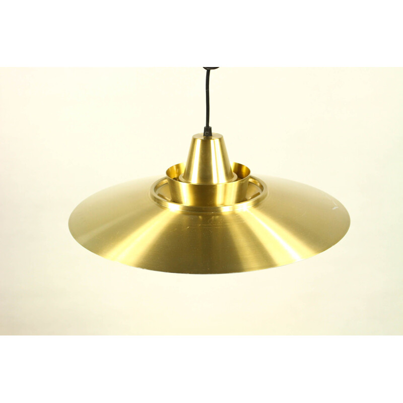 Vintage Brass Pendant Lamp, Danish 1960s