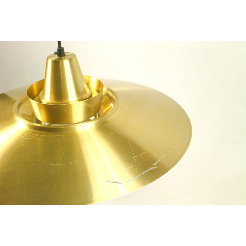 Vintage Brass Pendant Lamp, Danish 1960s