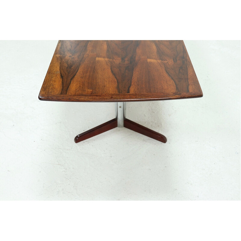 Mid Century Rosewood and Chrome Coffee Table 1960s