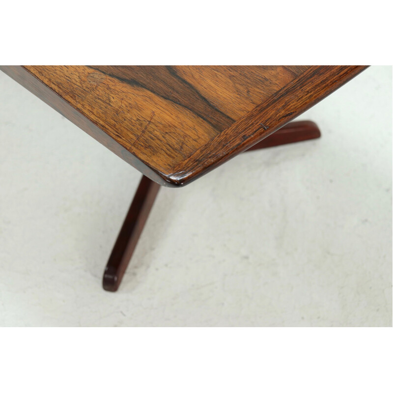 Mid Century Rosewood and Chrome Coffee Table 1960s