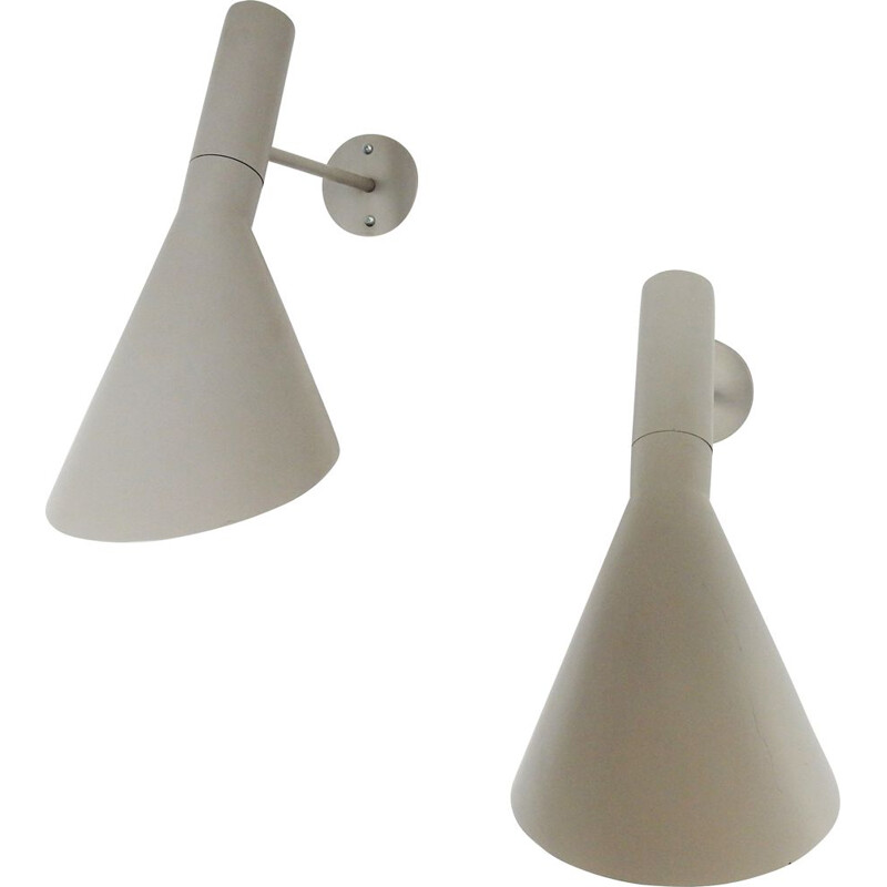 Pair of vintage early AJ Visor wall lamps by Arne Jacobsen for Louis Poulsen, Denmark 1950s