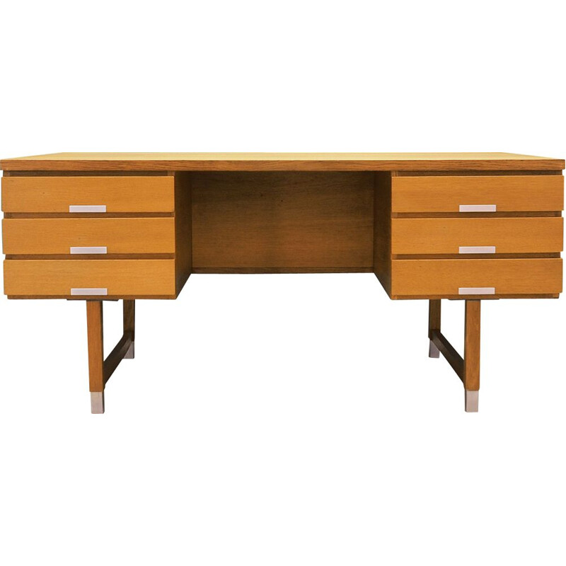 Vintage Desk ash by Kai Kristiansen Danish 1970s	