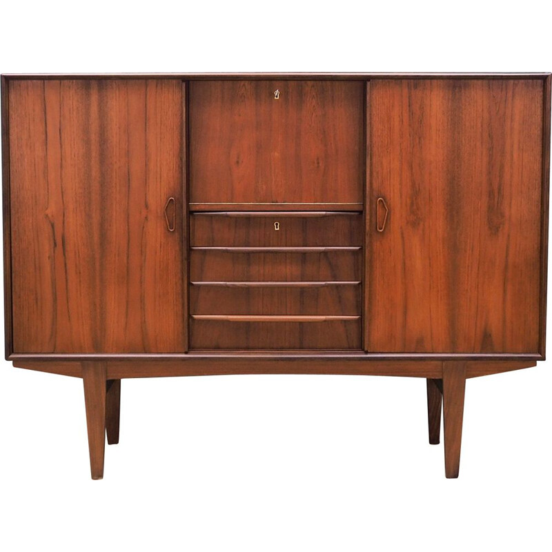 Vintage Highboard teak, Danish 1970s	