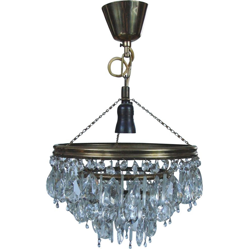 Vintage crystal chandelier 1960