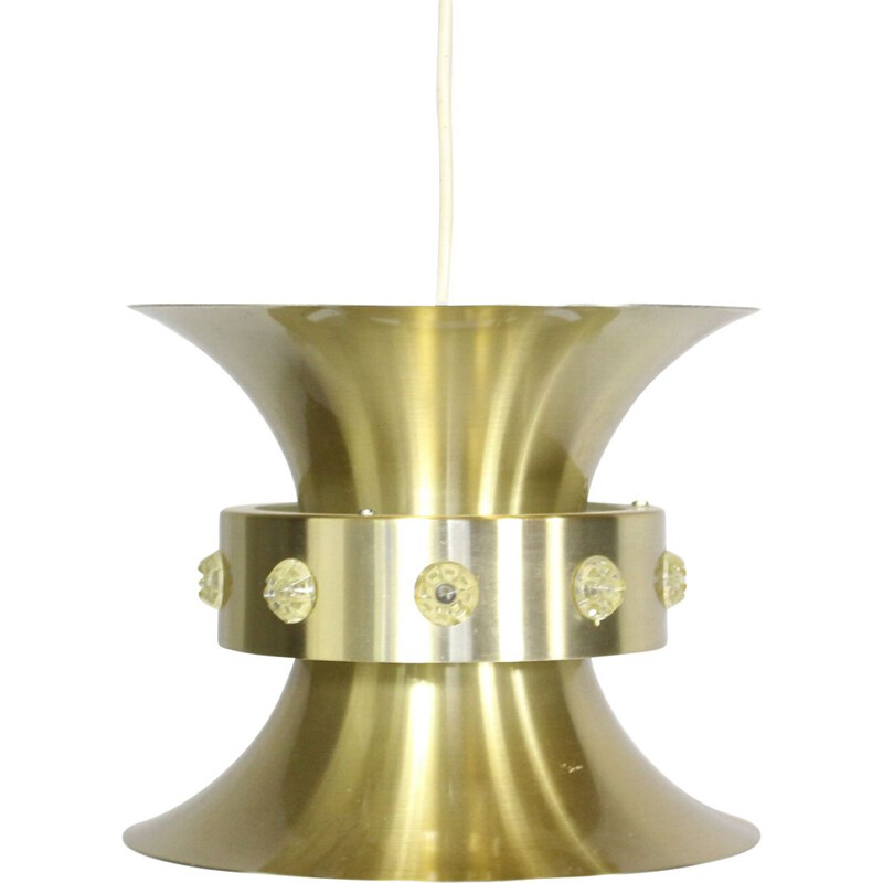 Vintage brass alloy pendant lamp by Carl Thore by Granhaga, 1960 to 1970