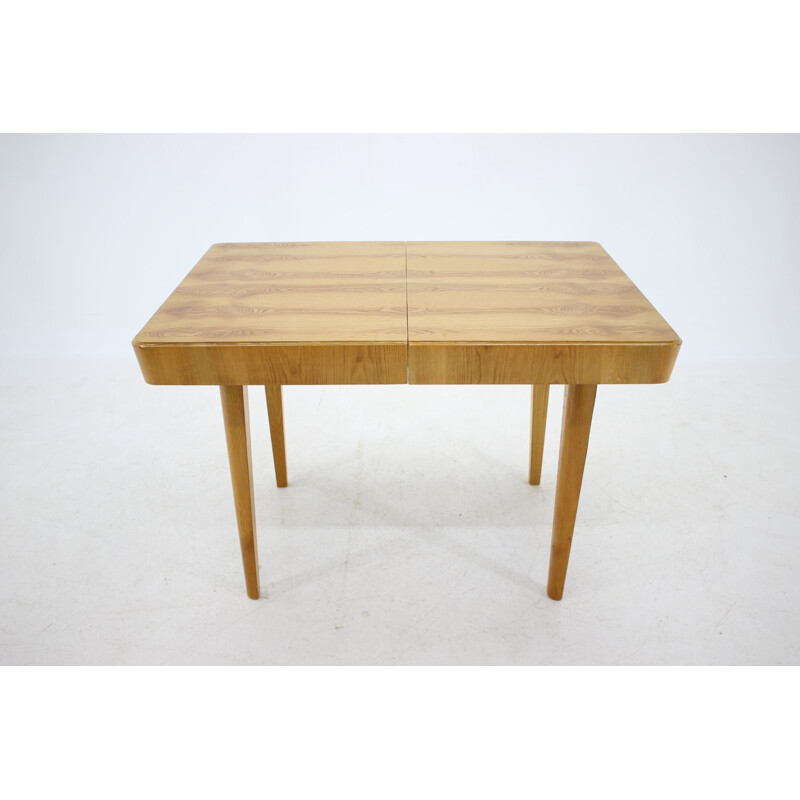 Vintage Oak Extendable Dining Table ,Czechoslovakia 1940s