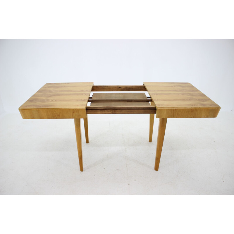 Vintage Oak Extendable Dining Table ,Czechoslovakia 1940s