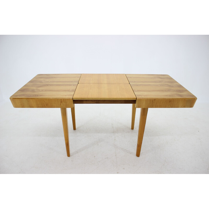 Vintage Oak Extendable Dining Table ,Czechoslovakia 1940s