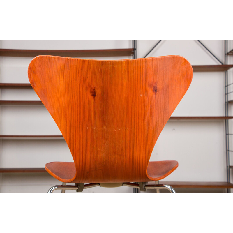 Conjunto de 4 sillas vintage de la serie 7 en teca de Arne Jacobsen para Fritz Hansen 1978