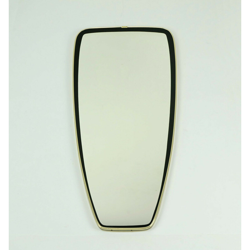 Mid century  wall mirror organic shape kidney shape 1950s