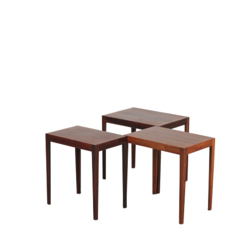 Vintage Svenn Eske Kristensen Nesting Tables for Pontoppidan, Denmark 1960