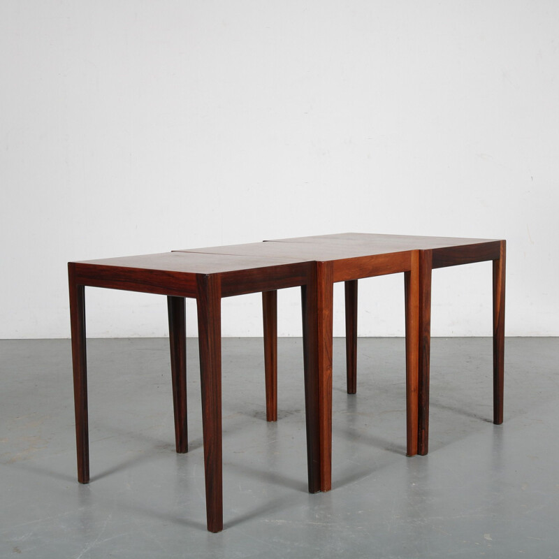 Tables gigogne Vintage Svenn Eske Kristensen pour Pontoppidan, Danemark 1960