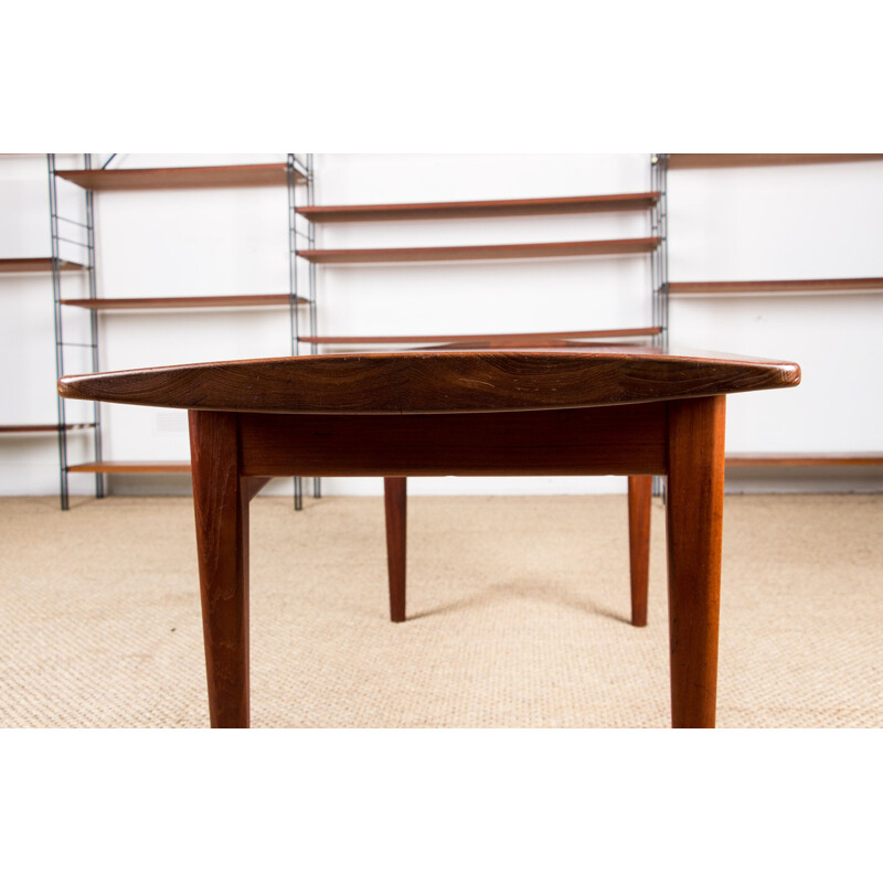 Grande table basse Danoise en Teck par Tove & Edvard Kindt-Larsen 1955