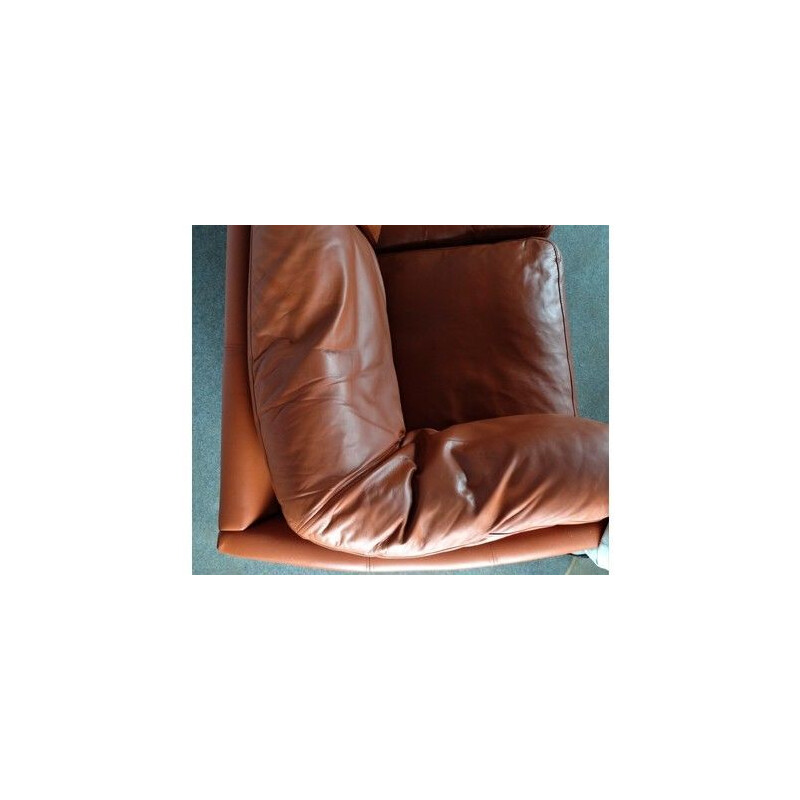 Vintage 3 Seater Sofa In Cognac Leather Mogens Hansen's