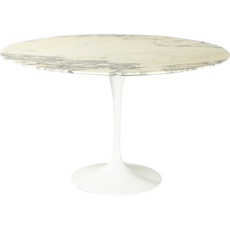 Knoll "Tulip" dining table in Carrara marble, Eero SAARINEN - 1970s