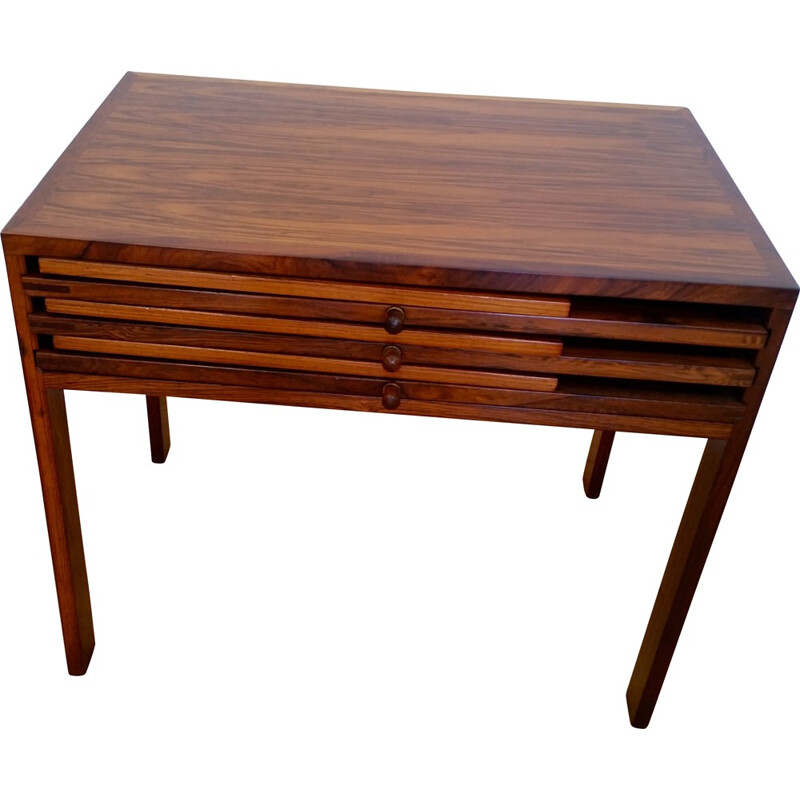 Scandinavian nesting tables and side table in Rio rosewood, Illum WIKKELSO - 1960s