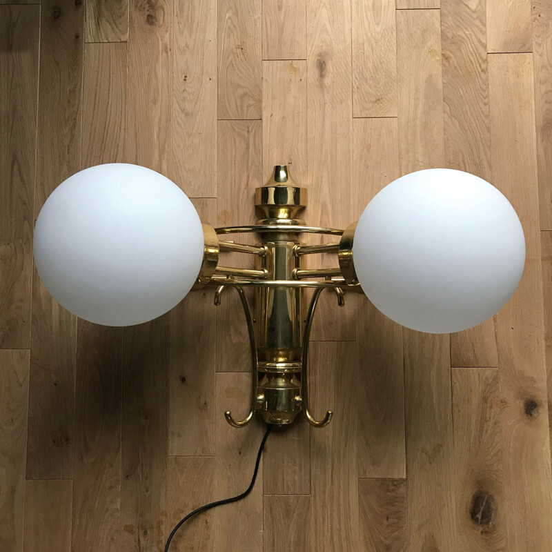 Pair of Bistro style vintage wall lights