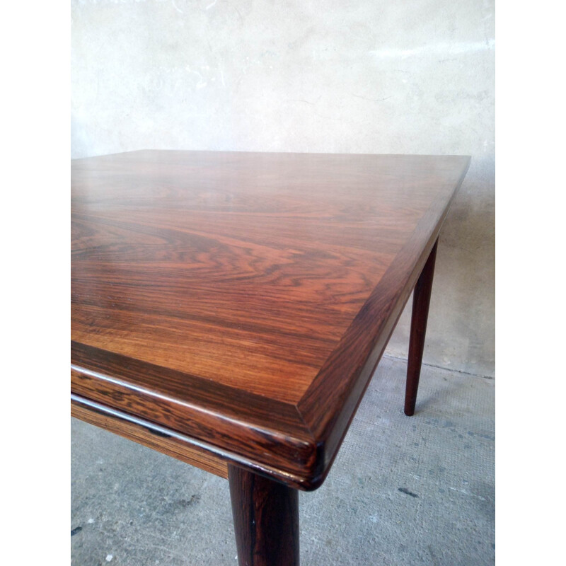 Vintage square table in rio rosewood