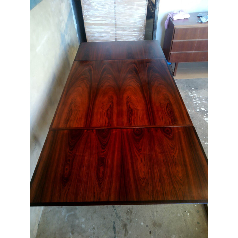 Vintage square table in rio rosewood