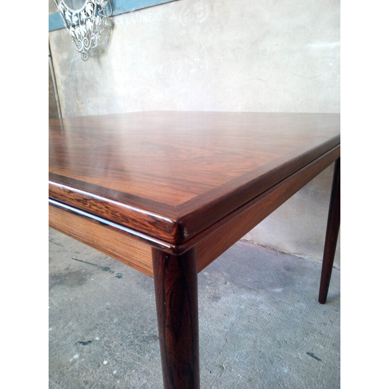 Vintage square table in rio rosewood