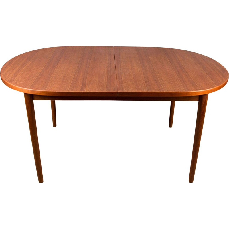 Large vintage oval Swedish dining table by Nils Jonsson for Troeds Suédoise 1960