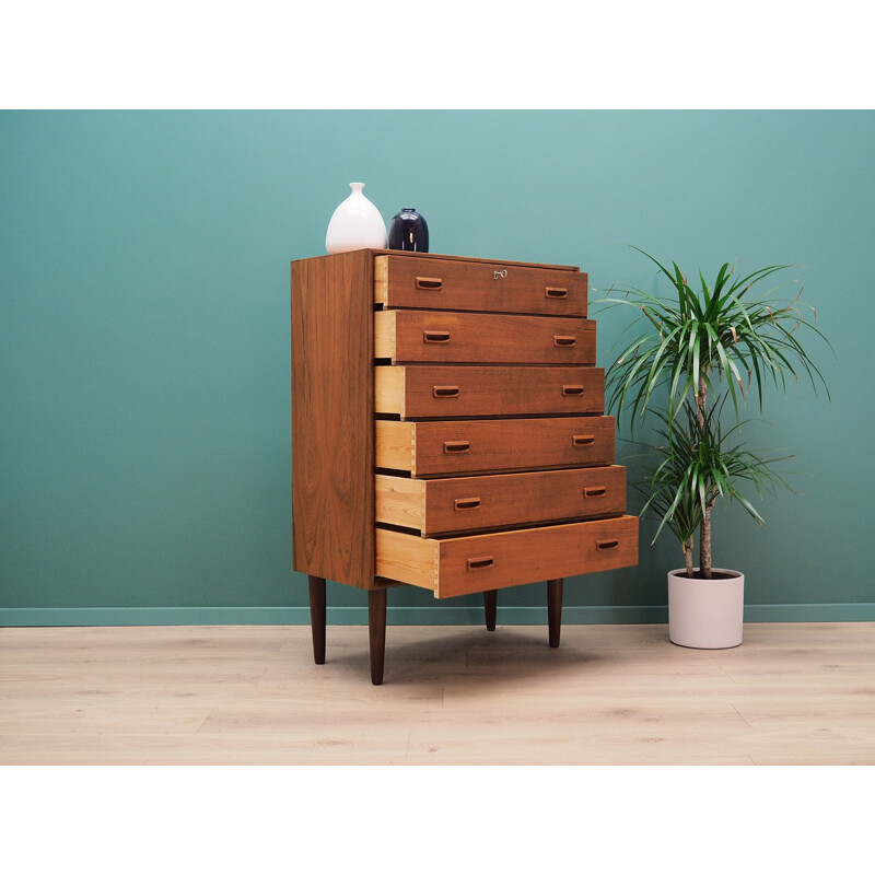 Vintage teak chest of drawers Scandinavian 1970	