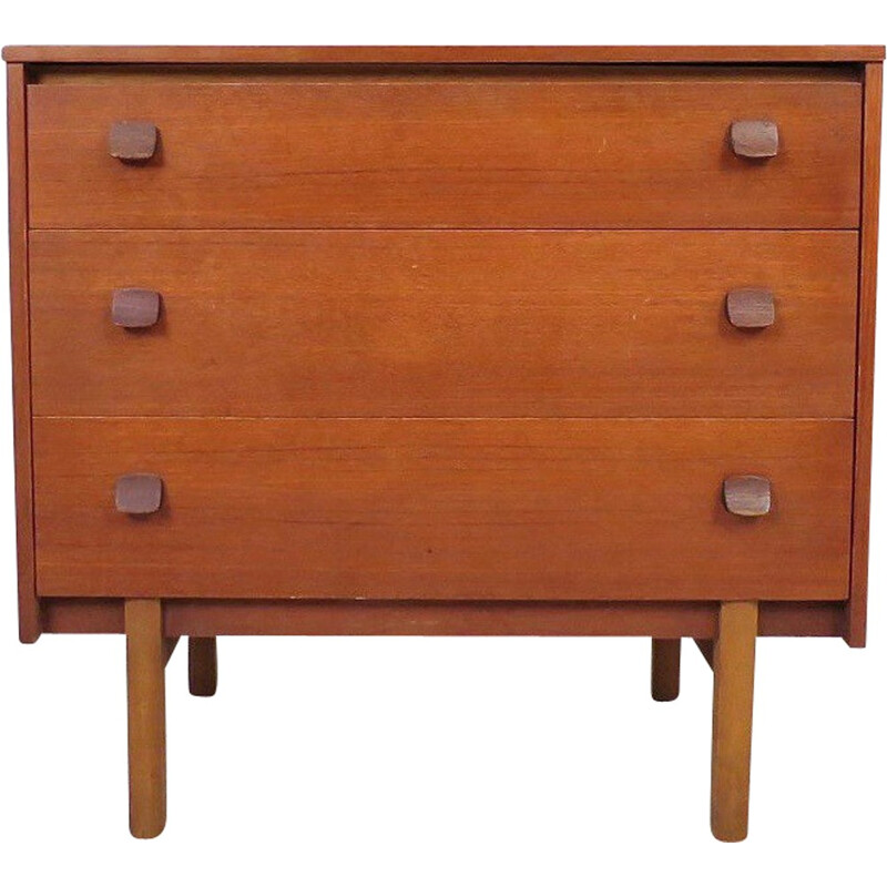 Commode scandinave à 3 tiroirs en teck - 1950