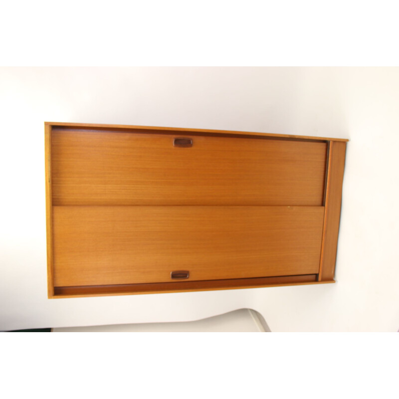 Vintage Teak Linen or Bedroom cupboard with sliding doors