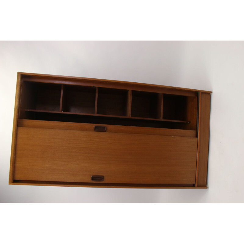 Vintage Teak Linen or Bedroom cupboard with sliding doors