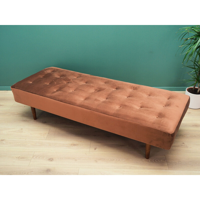 Vintage fabric sofa in brick Danish colour 1960