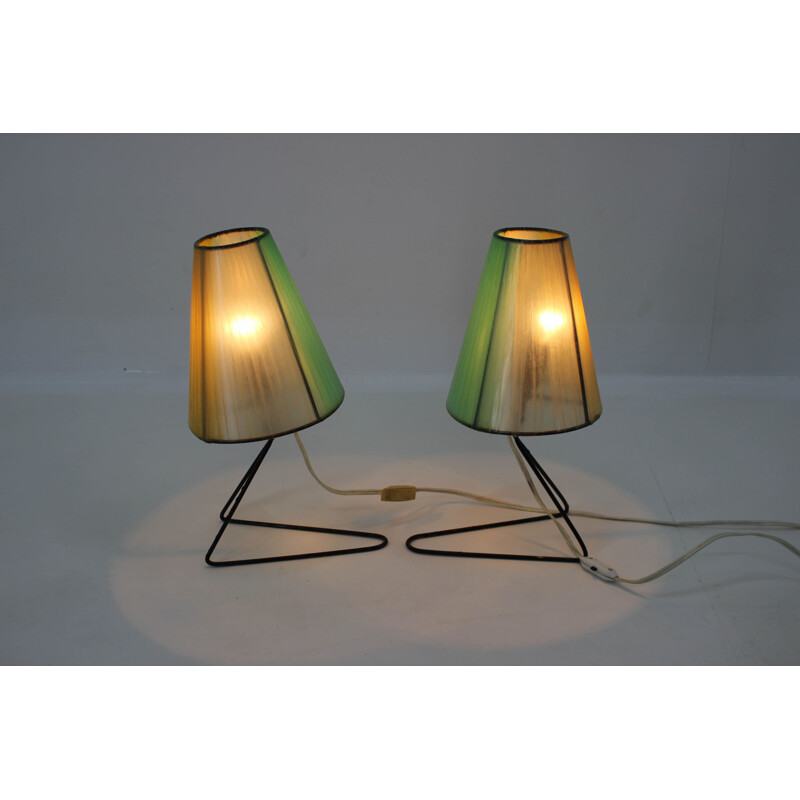 Set of 2 Mid-Century Table or Bedside Lamps 1960