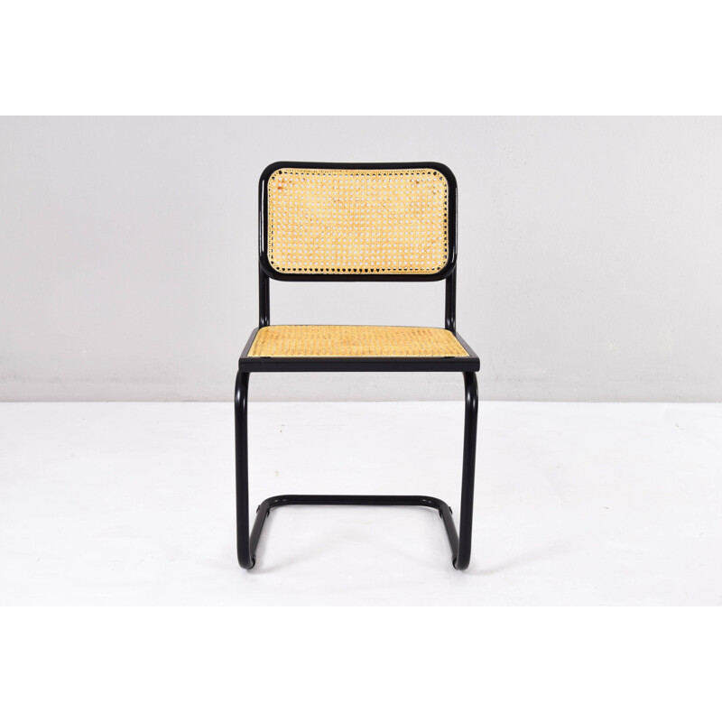 Set of 4 Black Mid-Century Chair B32  Marcel Breuer Cesca Italy 1970s