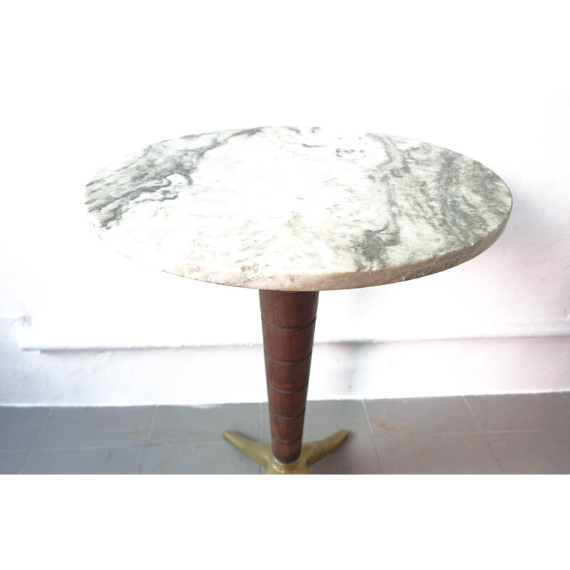 Vintage Marble Bistro Table Italian 1950s