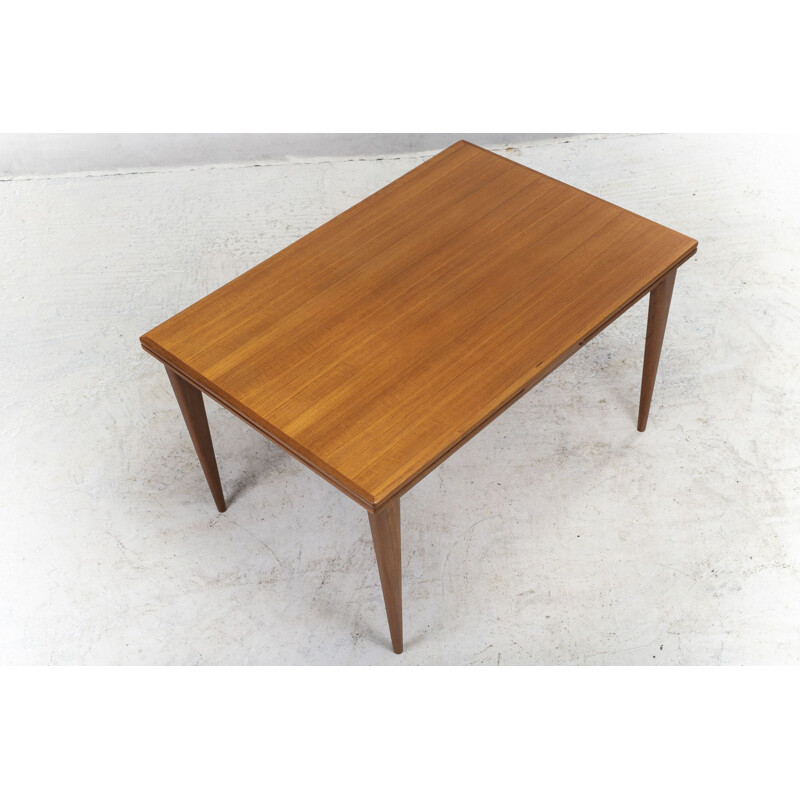 Mesa de comedor vintage de teca extensible modelo 254 de Niels Otto Møller para JL Møllers Danés 1950