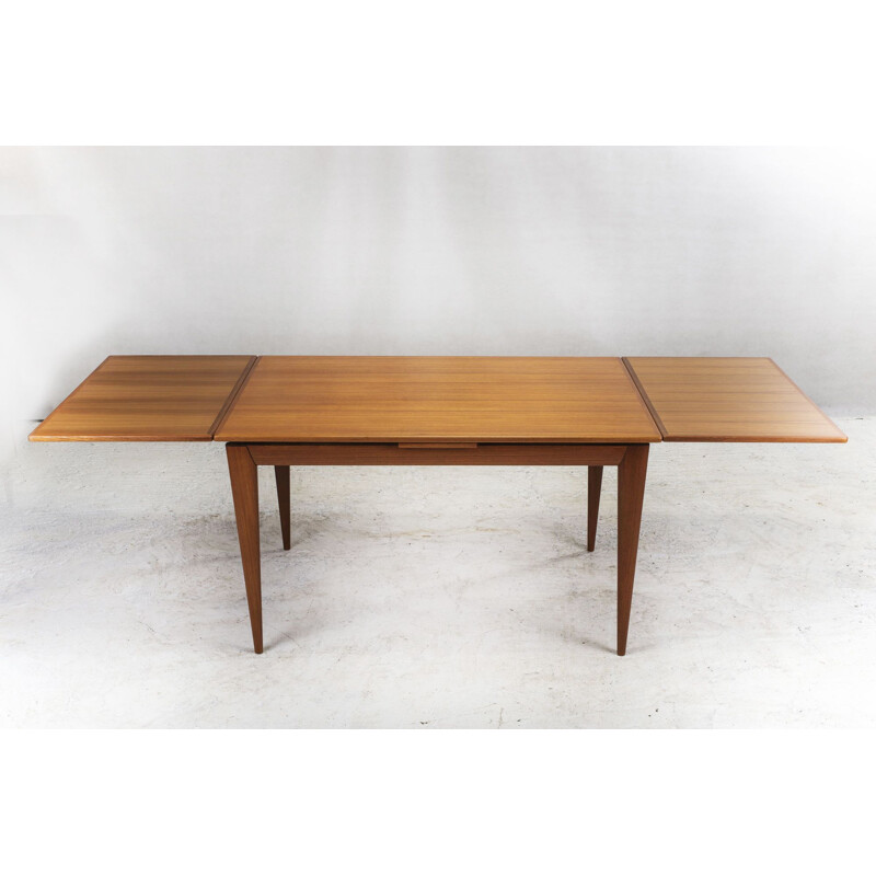 Vintage Extendable  Dining Table Teak Model  254 by Niels Otto Møller for JL Møllers Danish 1950s