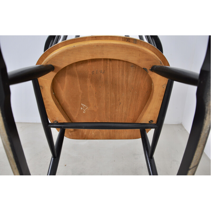 Vintage black Rocking Chair for Ilmari Tapiovaara 1950