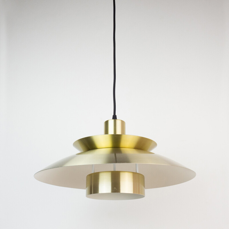 Vintage pendant lamp aluminum Danish 1980s