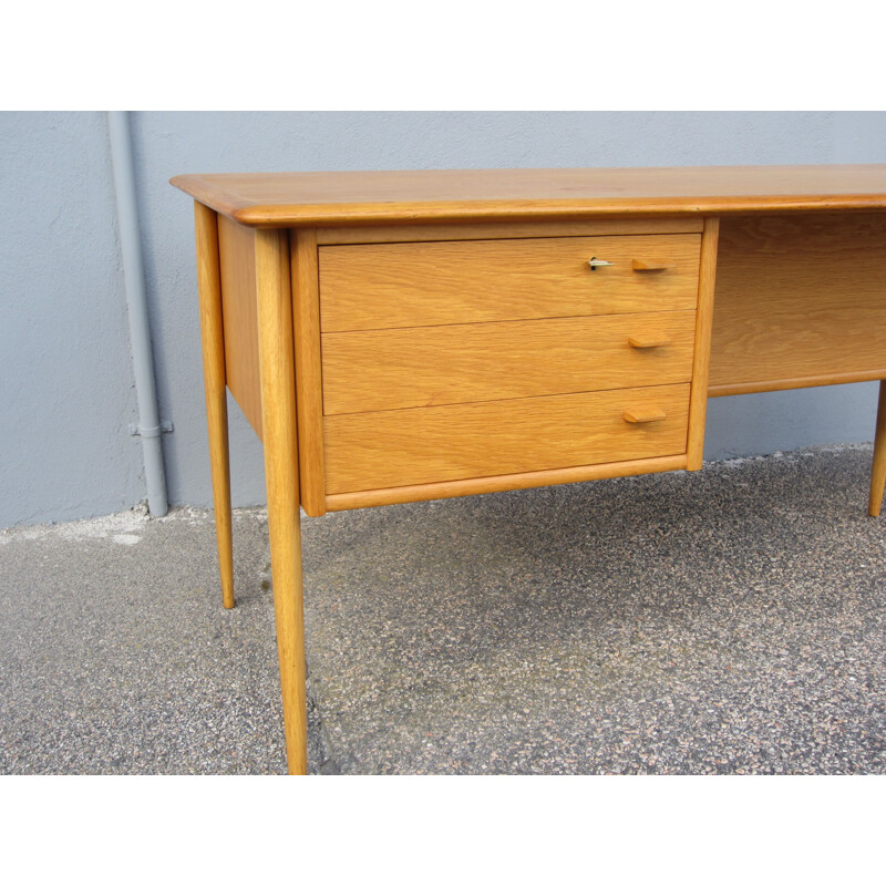 Vintage oak desk Scandinavian