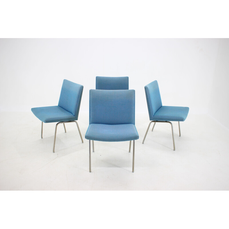 Set of 4 vintage Airport Lounge Chairs for A.P. Stolen, Hans J. Wegner 1960s