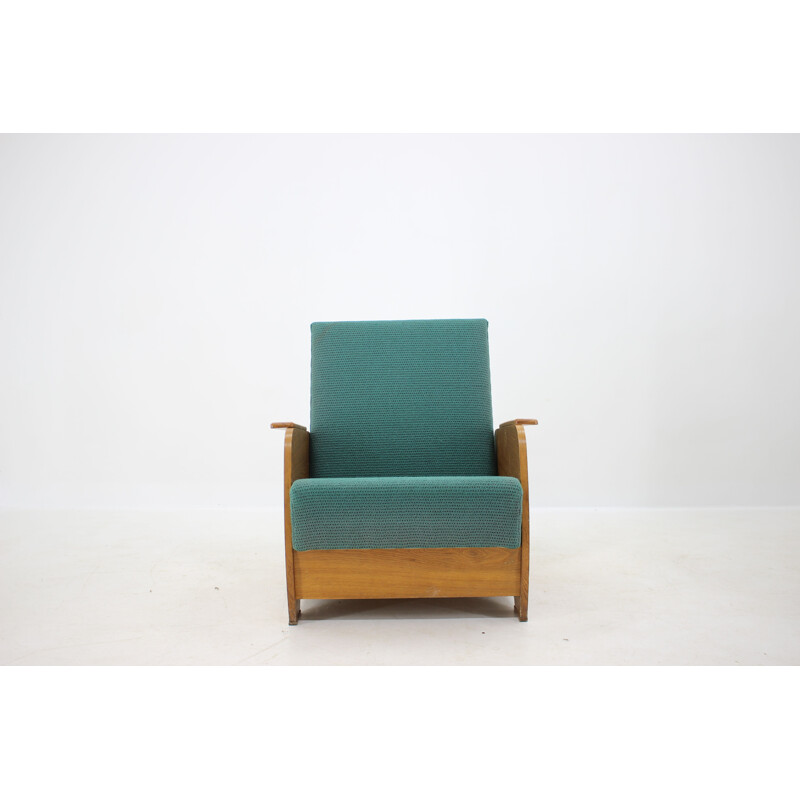 Vintage Armchair convertible to Daybed, Czechoslovakia 1960s