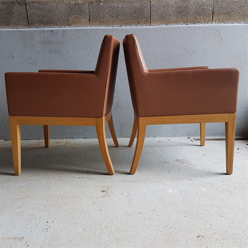 Pair of vintage bridge armchairs db Andrée Putman 1978